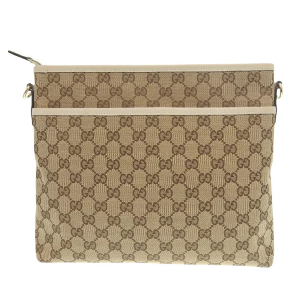 Gucci Beige Canvas Shoulder GG Bag